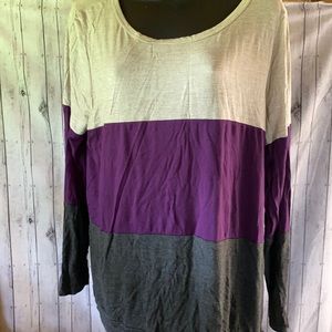 Women’s Color Block Top. Chic Soul. Size XL